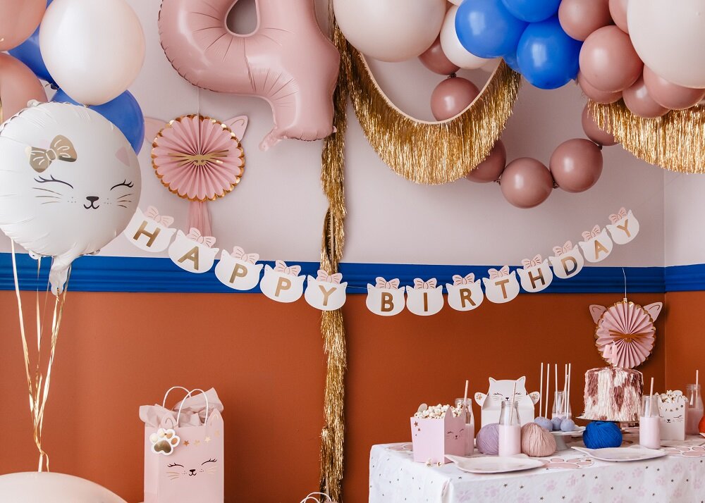 Cat Paws - Girlande Happy Birthday 1,8 Meter