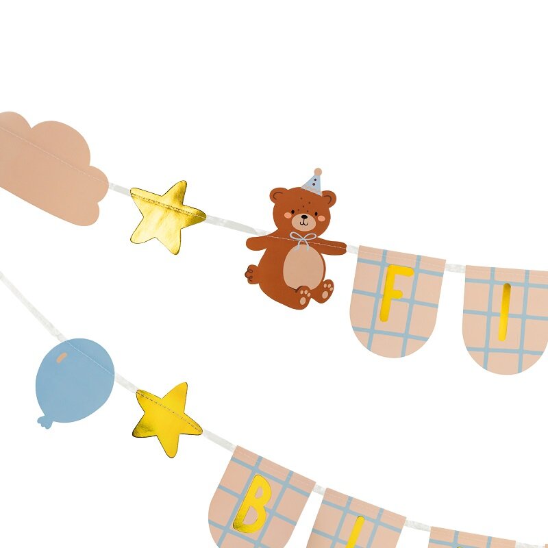 Teddybär - Girlande First Birthday 255 cm