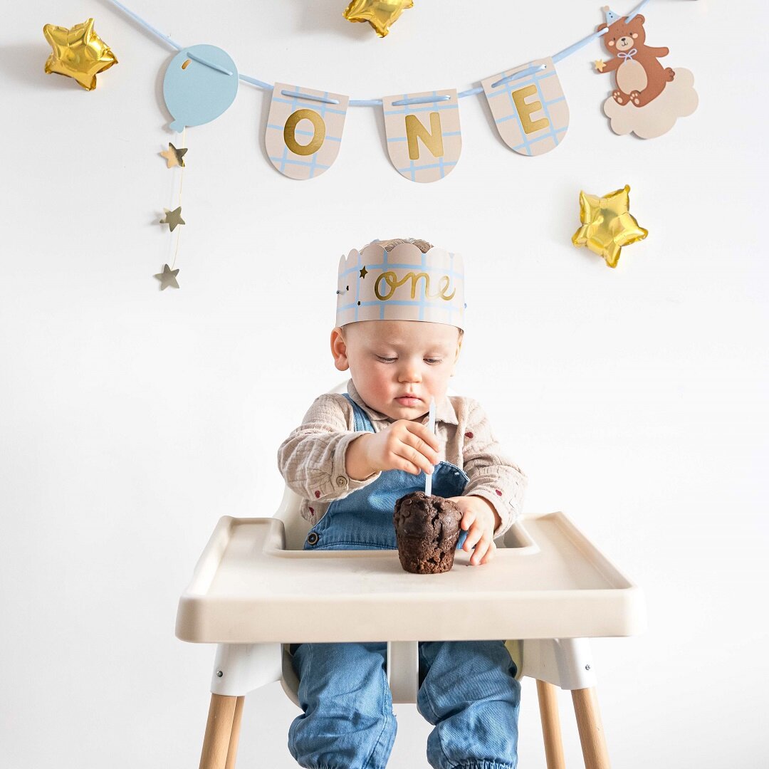 Teddybär - Dekorationsset für den 1. Geburtstag