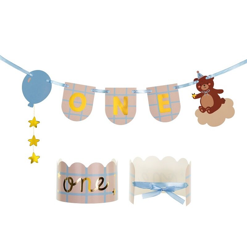 Teddybär - Dekorationsset für den 1. Geburtstag