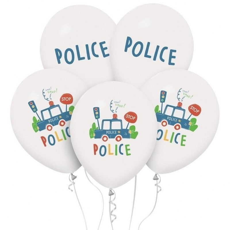 Polizei - Ballons 5er-Pack