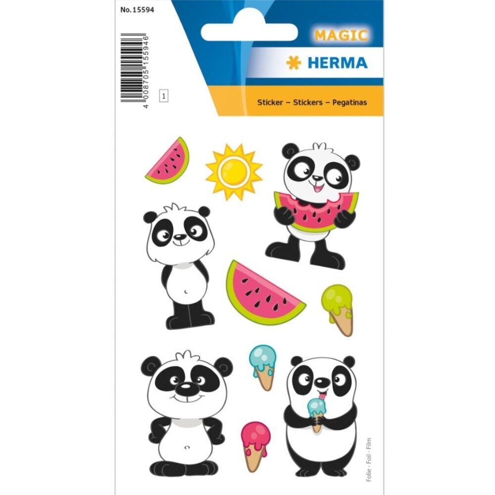 Stickerbogen - Panda 10 Stück