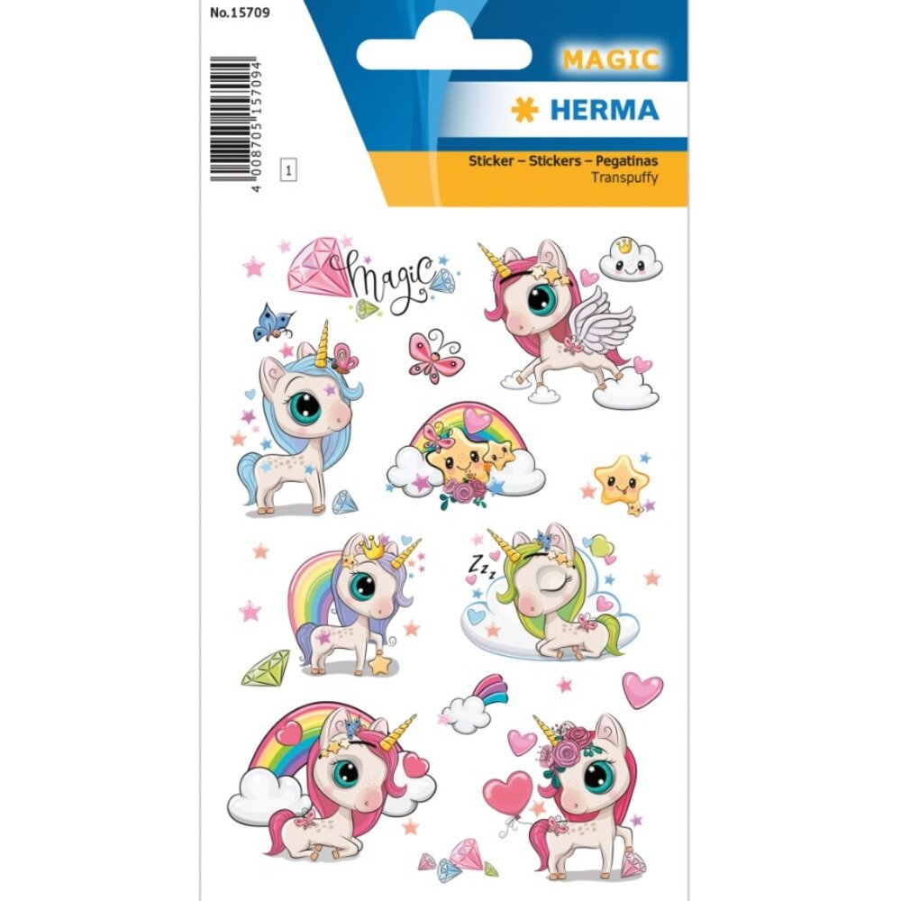 Stickerbogen - Süße Einhörner 16 Stück