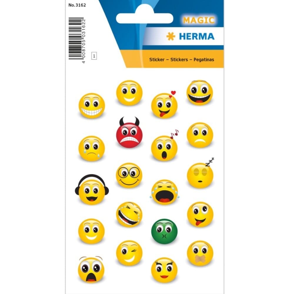 Stickerbogen - 3D Emojis 20 Stück