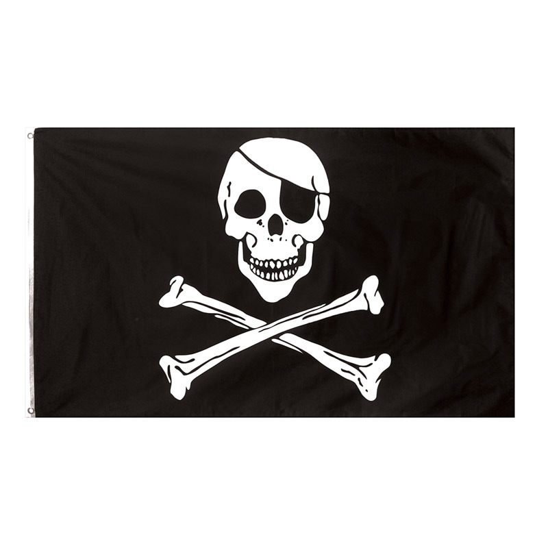Piratenflagge aus Stoff, Jolly Roger 90 x 150 cm