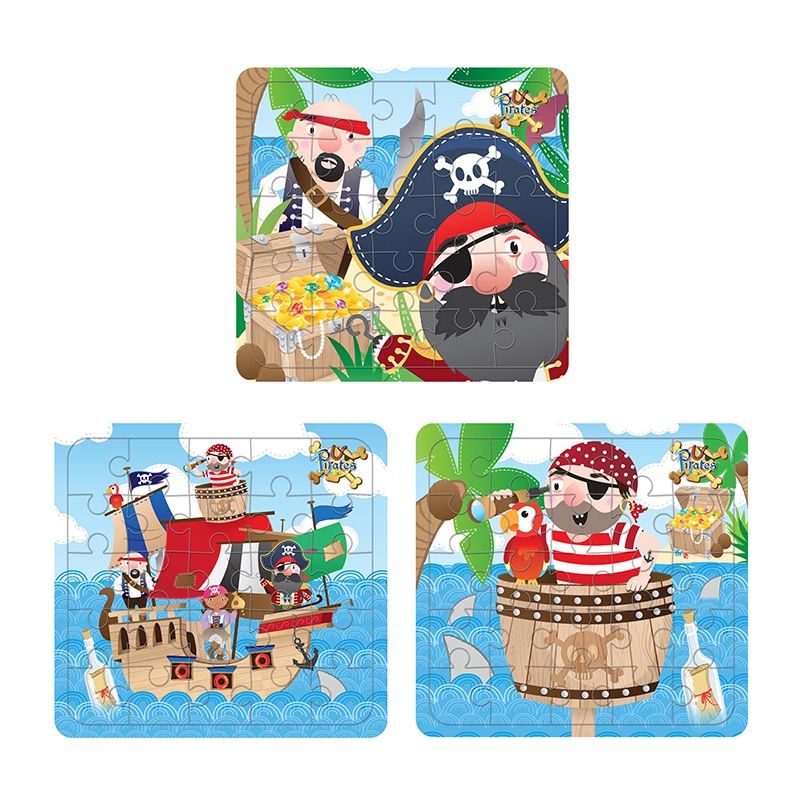 Minipuzzle mit Piratenmotiv