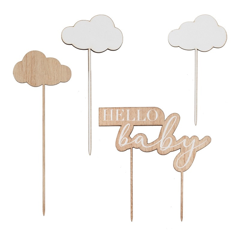 Hallo Baby - Cake Toppers 4er Pack