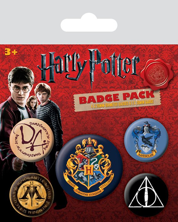 Harry Potter - Ansteckbuttons 5er Pack