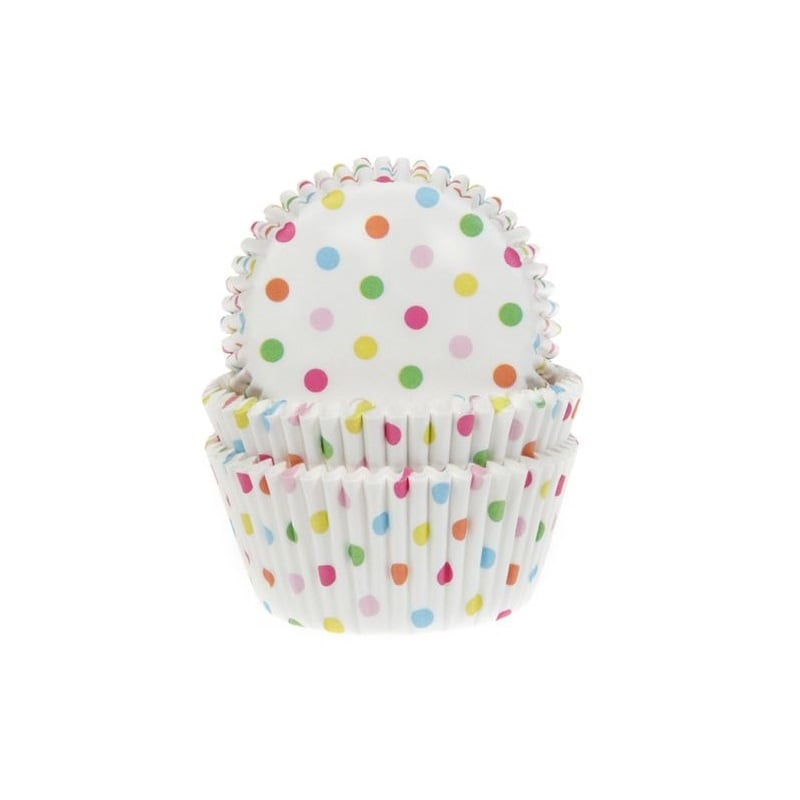 Muffinförmchen - Bunte Punkte 50er-Pack
