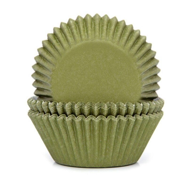 Muffinförmchen Olivgrün 50er-Pack