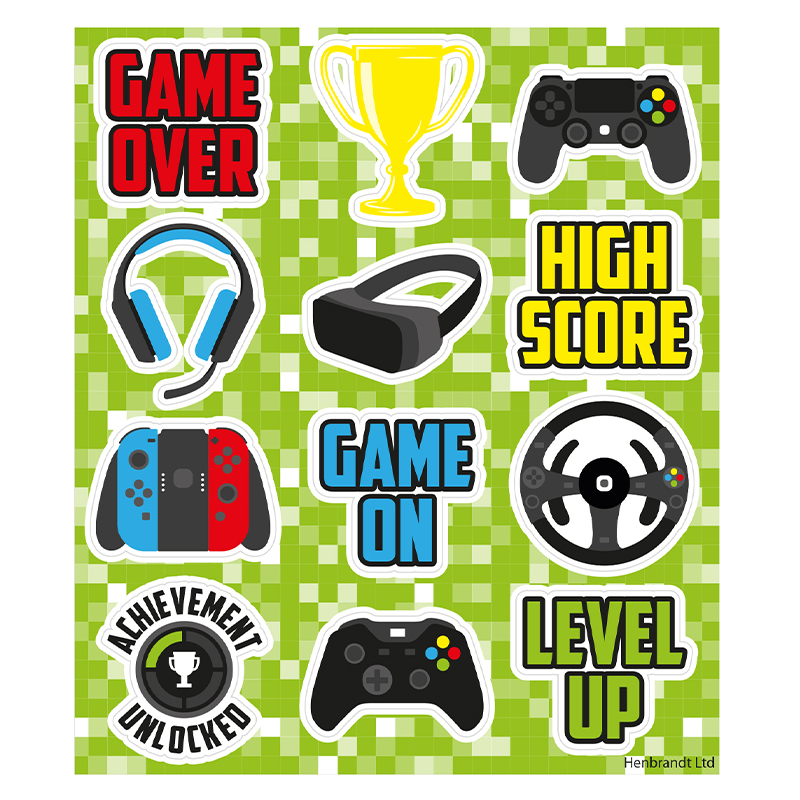 Gaming Party - Sticker 12er Pack