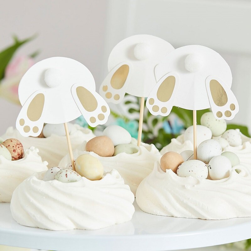 Cake Toppers Hasenpfötchen 6er-Pack