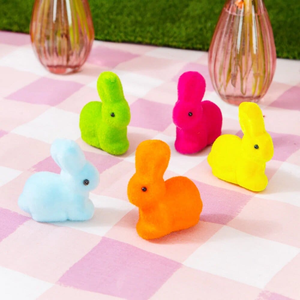 Mini Häschen in Regenbogenfarben 5er-Pack