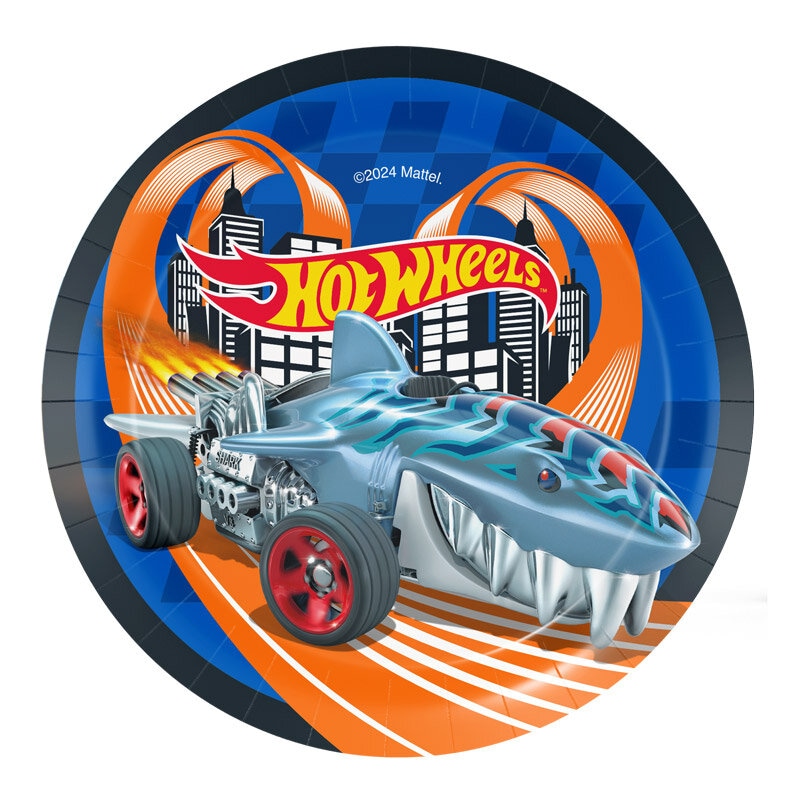 Hot Wheels - Kuchenteller 8er-Pack