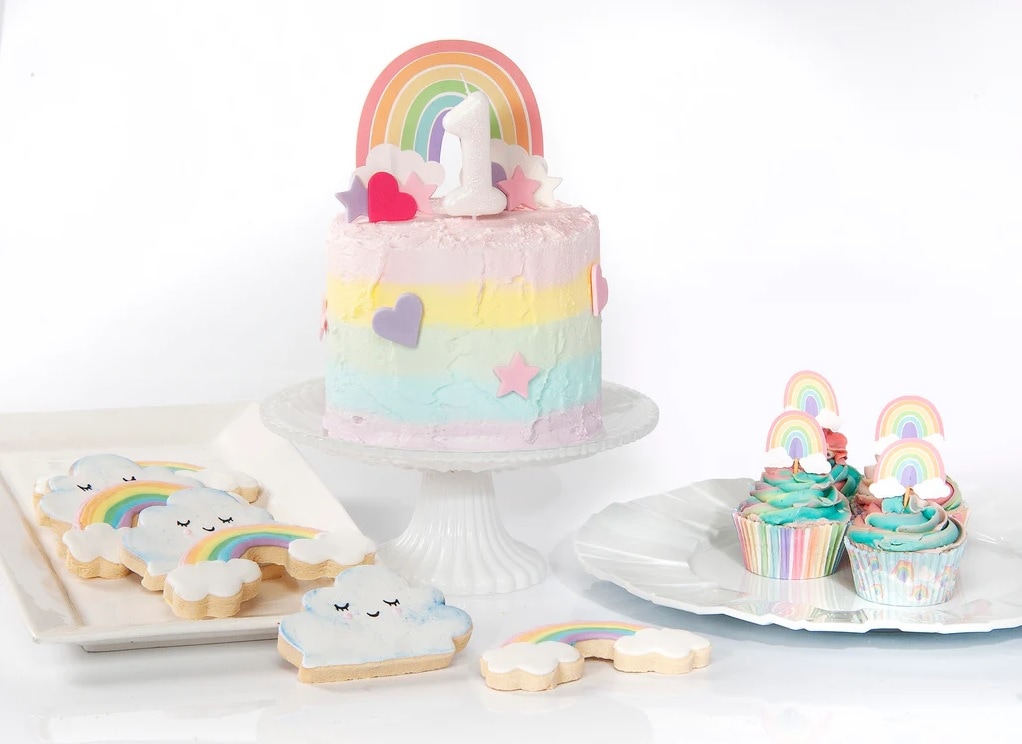 Pastell Regenbogen - Muffinförmchen 75er-Pack