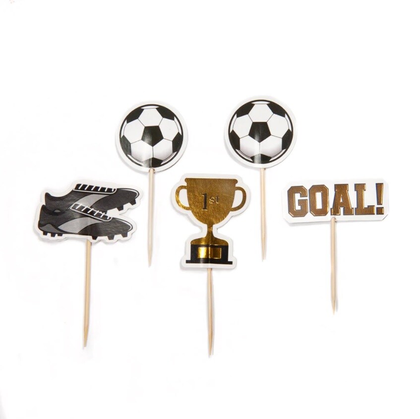 Cupcake Topper - Fußbälle 12er-Pack