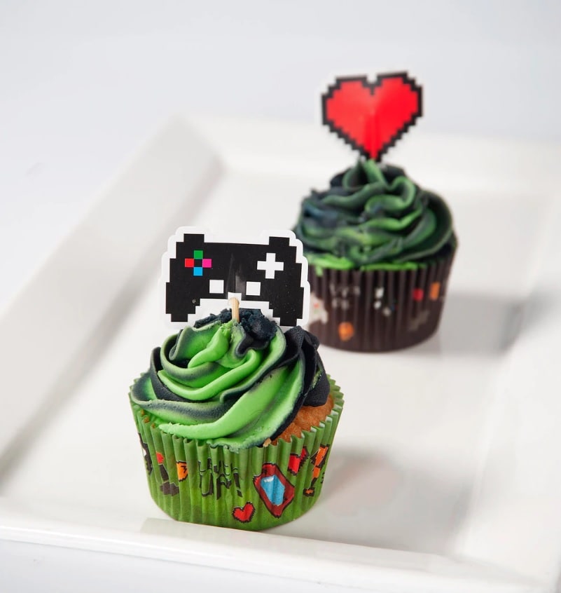 Cupcake Topper - Gaming Kinderparty 12er-Pack