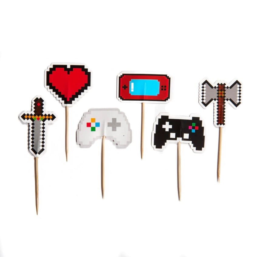 Cupcake Topper - Gaming Kinderparty 12er-Pack
