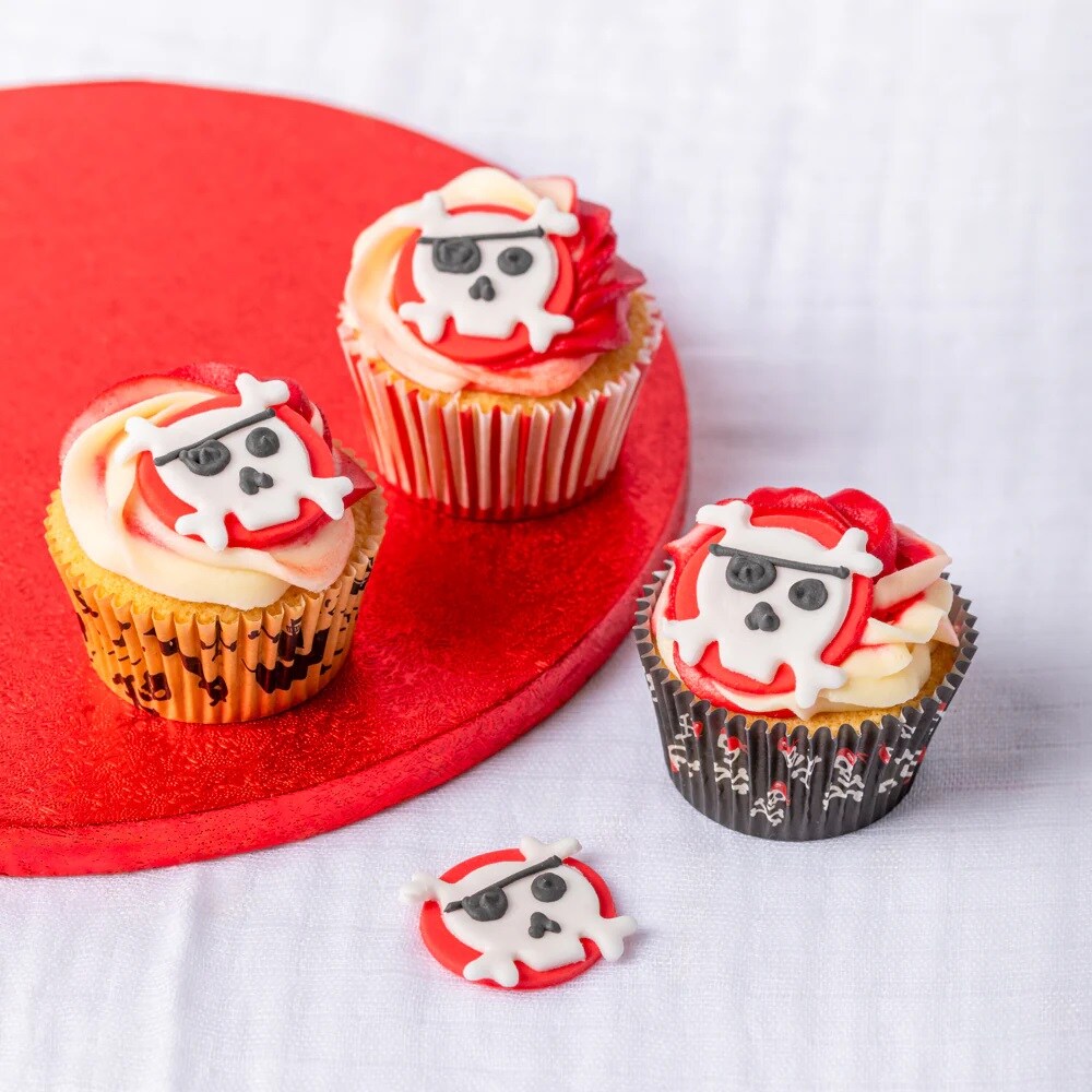 Muffinförmchen mit Piratenmotiv 75er-Pack