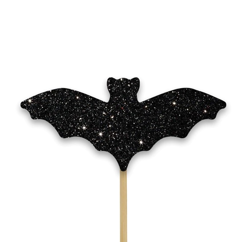 Cupcake Topper - Glitzernde Fledermäuse 12er-Pack