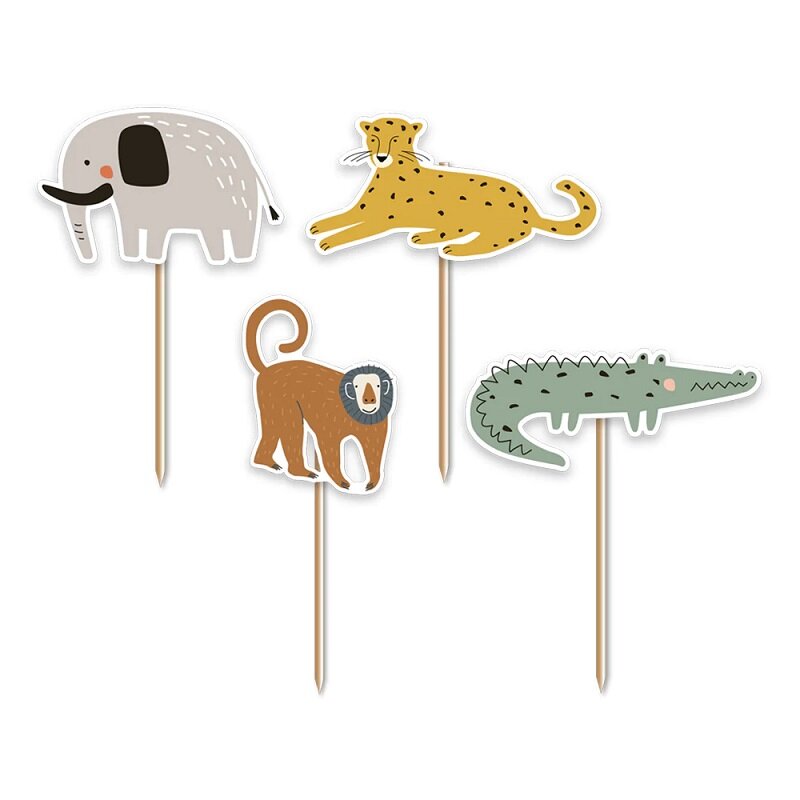 Cupcake Topper - Safaritiere 12er-Pack