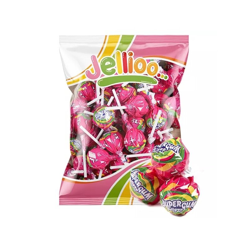 Super Gum Lollipop Erdbeere 53er-Pack