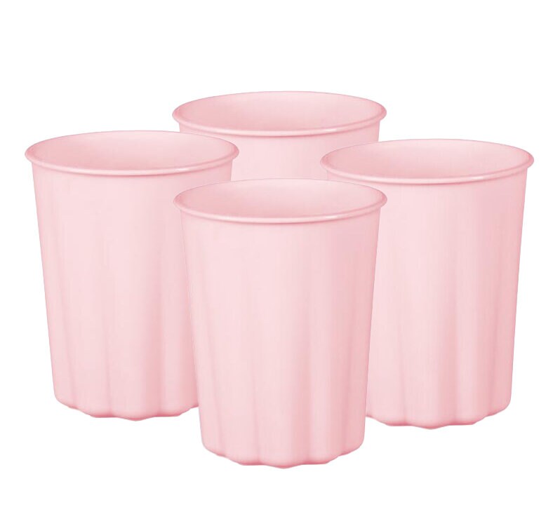 Kunststoffbecher, pastellrosa 4er-Pack