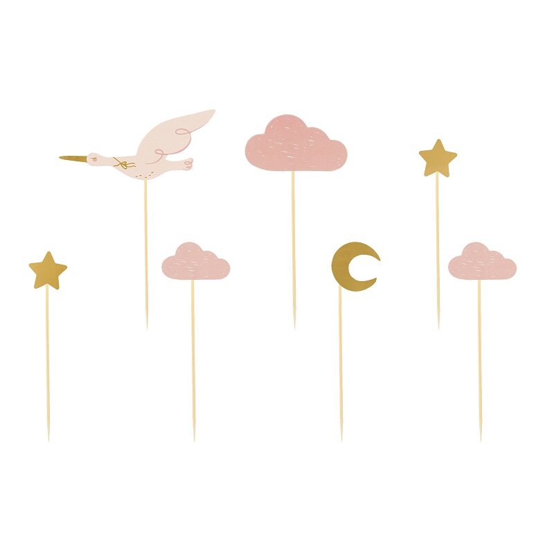 Cake Toppers - Storch 7er-Pack