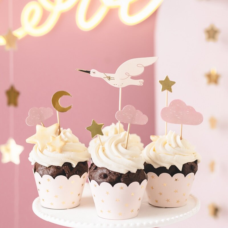 Cake Toppers - Storch 7er-Pack