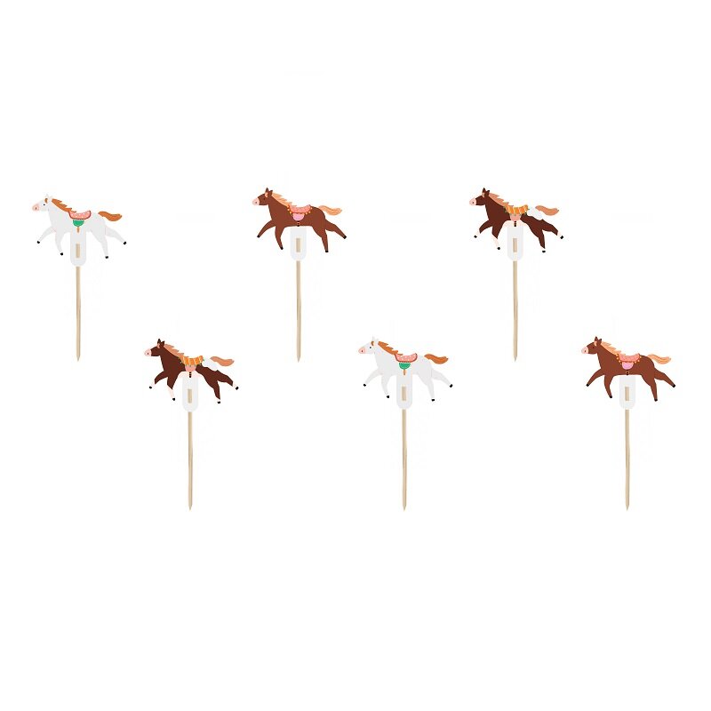 Cupcake Topper - Pferde 6er-Pack