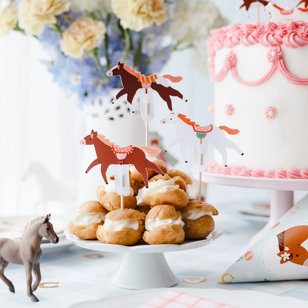 Cupcake Topper - Pferde 6er-Pack