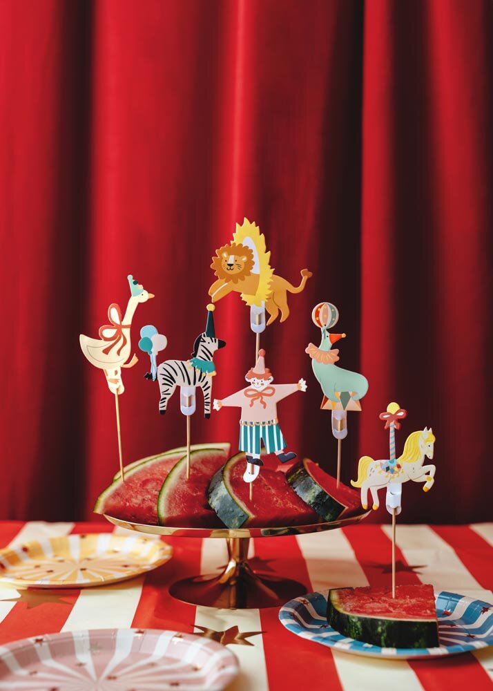 Zirkus Cupcake-Topper 6er-Pack