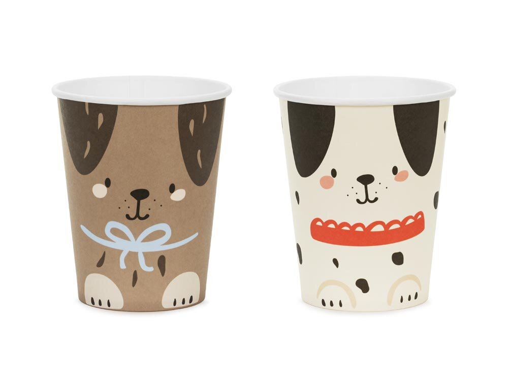 Hunde-Party Pappbecher 6er-Pack
