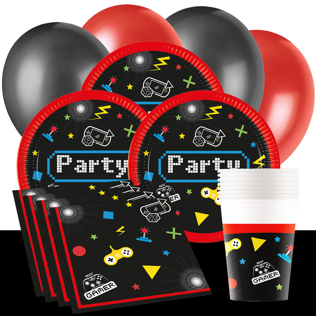 Gamers Party - Kindergeburtstag Partyset 8-24 Personen