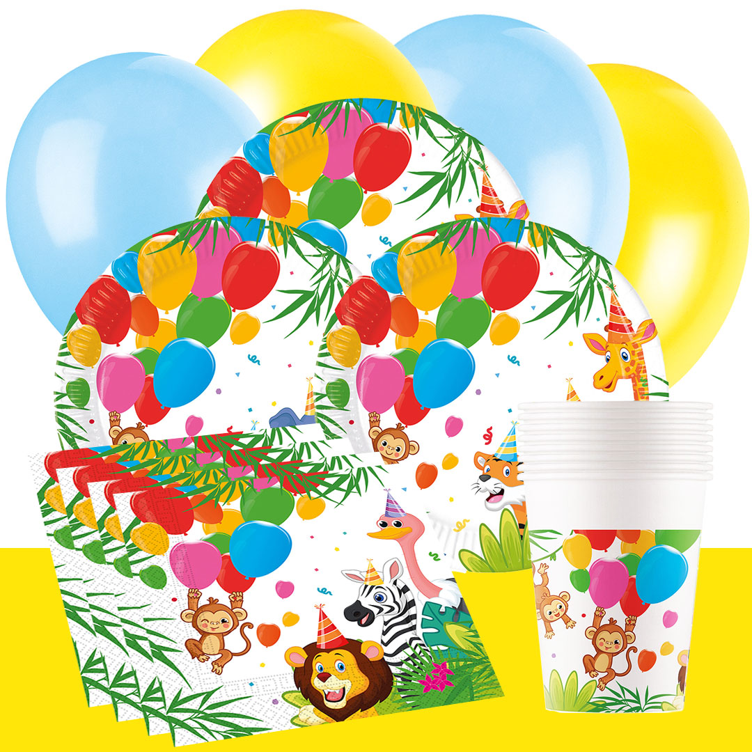 Jungle Balloons - Partyset 8-16 Personen