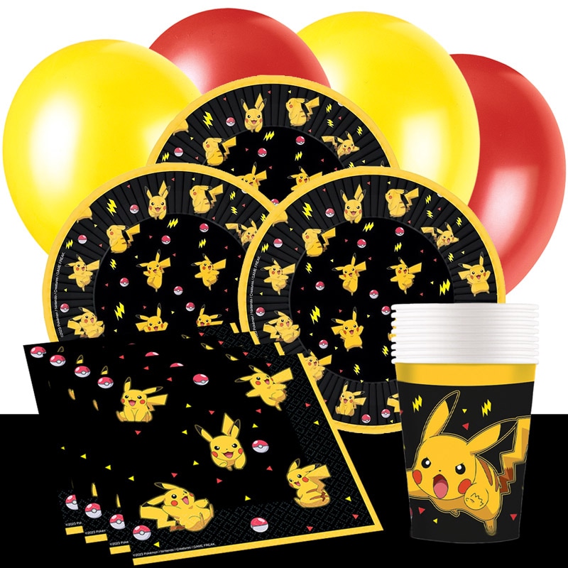Pokémon Pikachu - Kindergeburtstag Partyset 8-24 Personen