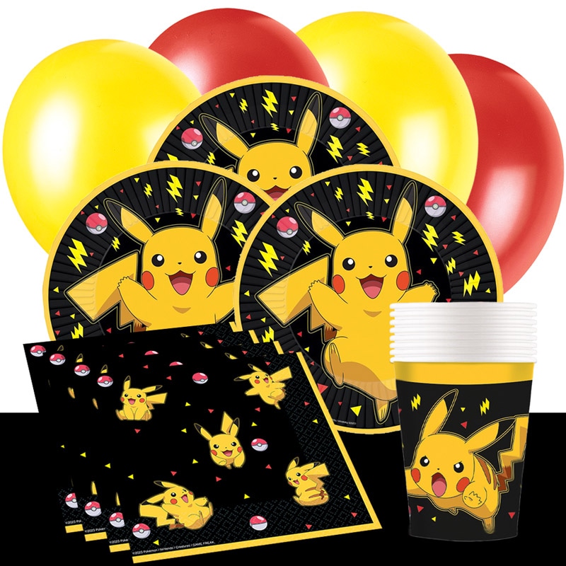 Pokémon Pikachu - Kindergeburtstag Partyset 8-24 Personen