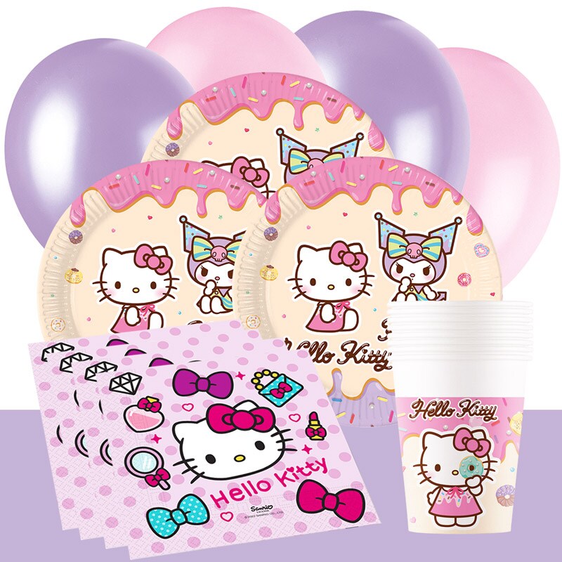 Hello Kitty Kuromi - Kindergeburtstag Partyset 8-16 Personen