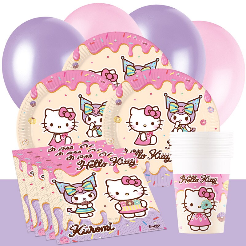 Hello Kitty Kuromi - Kindergeburtstag Partyset 8-16 Personen