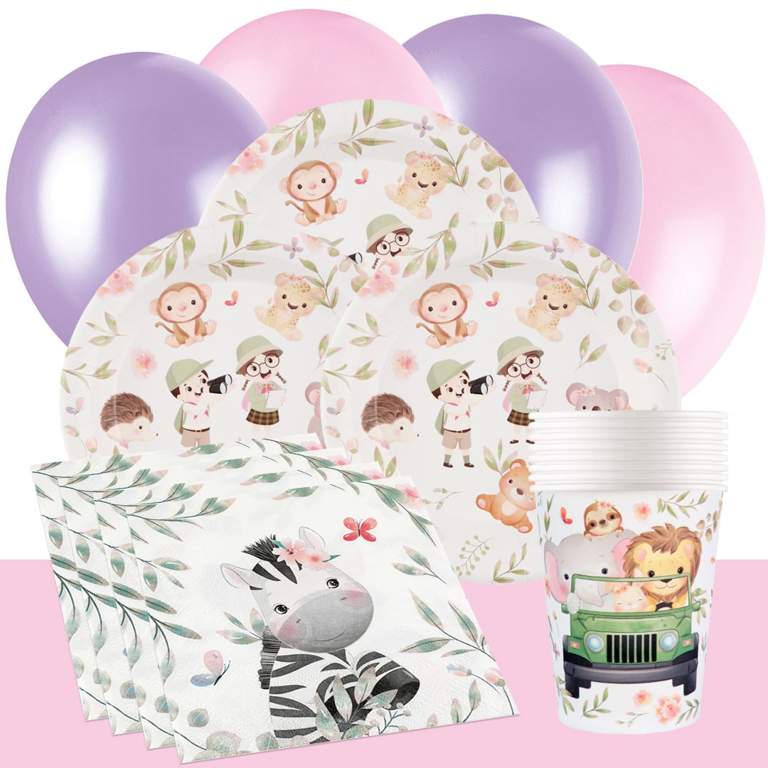 Baby Safari - Partyset 10-20 Personen