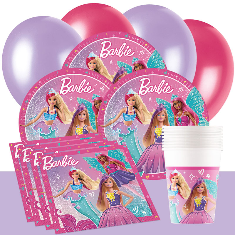 Barbie - Kindergeburtstag Partyset 8-24 Personen