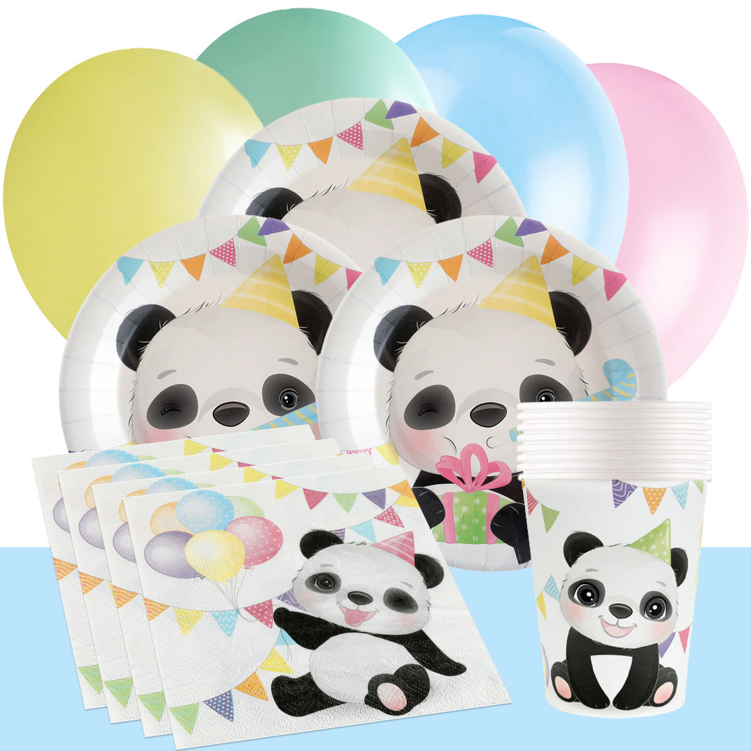 Panda - Partyset 10-20 Personen