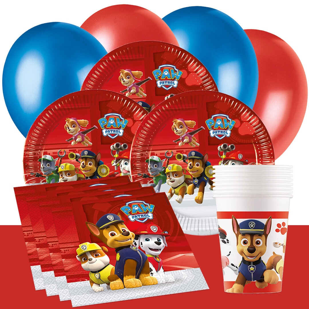 Paw Patrol - Kindergeburtstag Partyset 8-24 Personen