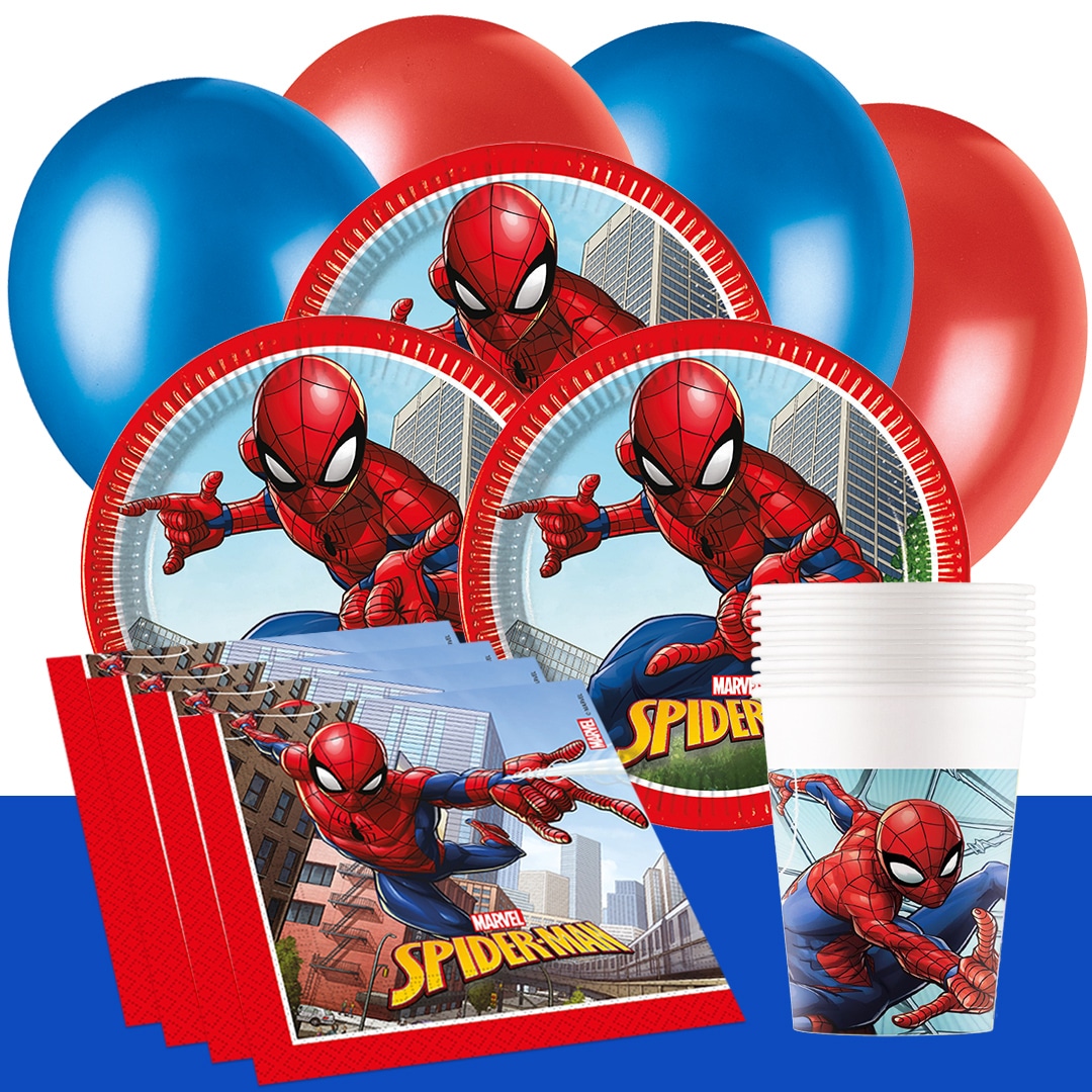 Spiderman - Kindergeburtstag Partyset 8-24 Personen