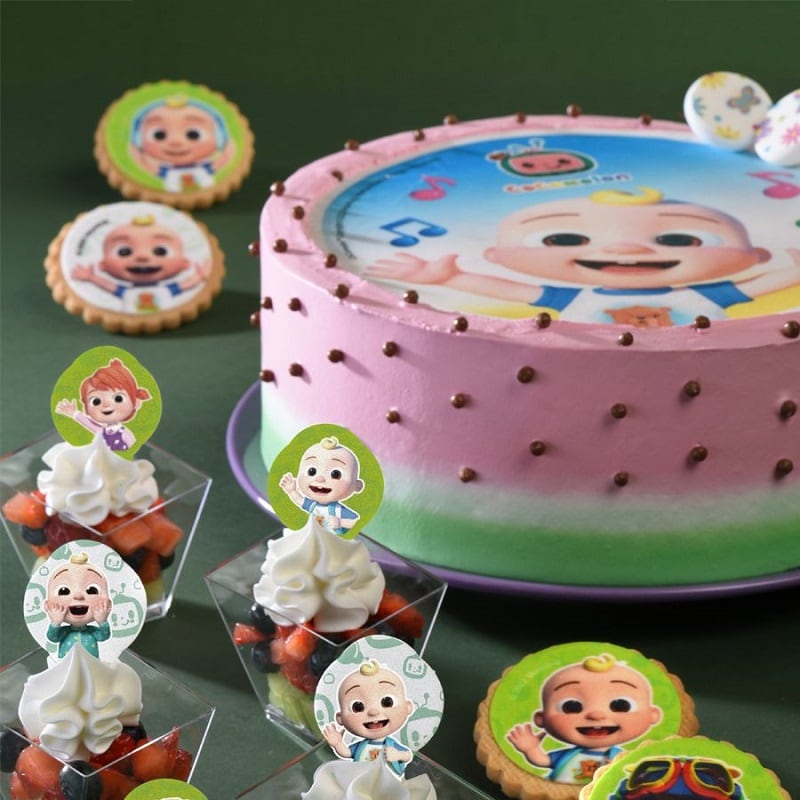 Cocomelon - Cupcake-Bilder aus Fondant 12er Pack