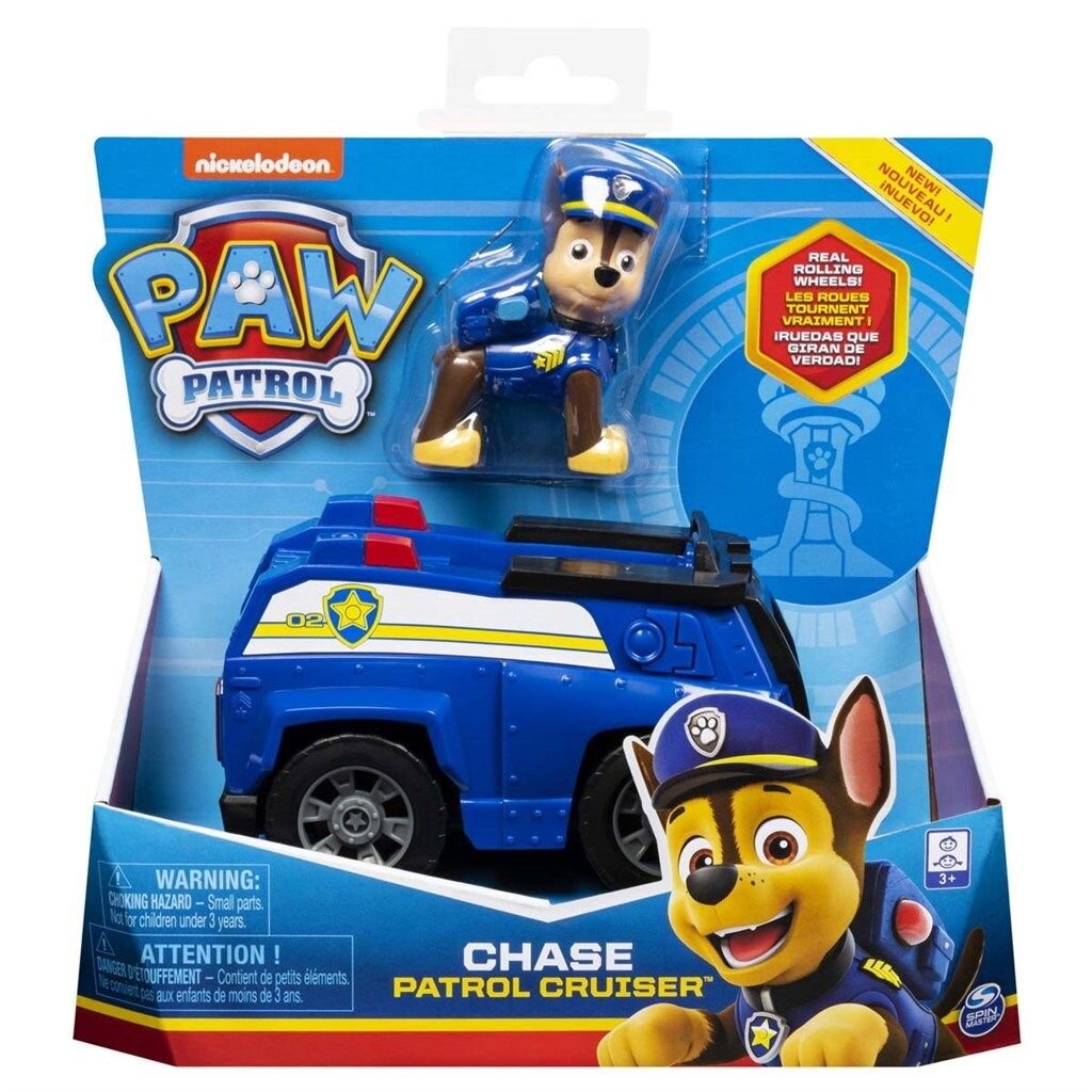 Paw Patrol - Actionfiguren-Verfolgungsjagd mit Polizeiauto