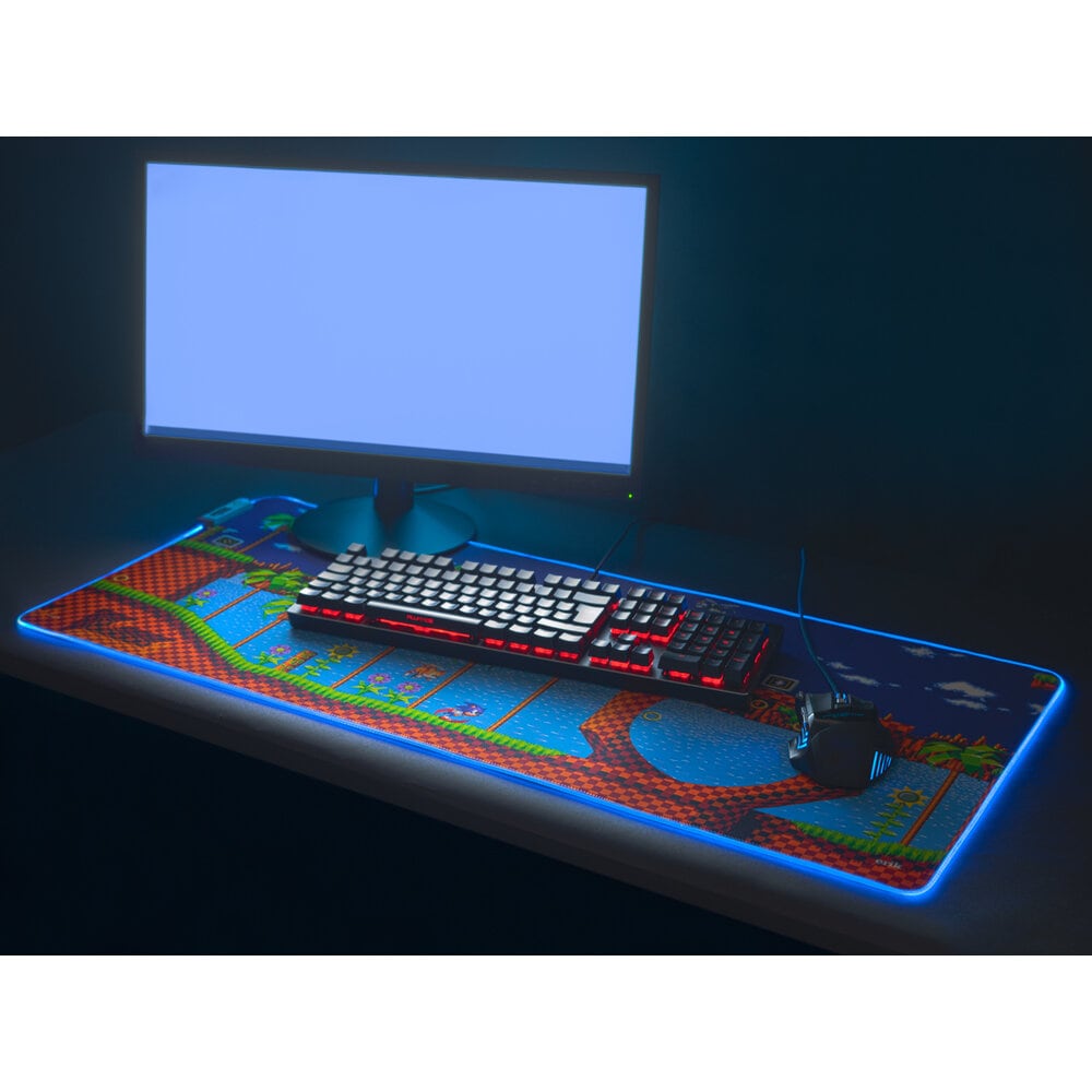 Sonic the Hedgehog - Gaming Mousepad XL, LED-Licht 40 x 90 cm