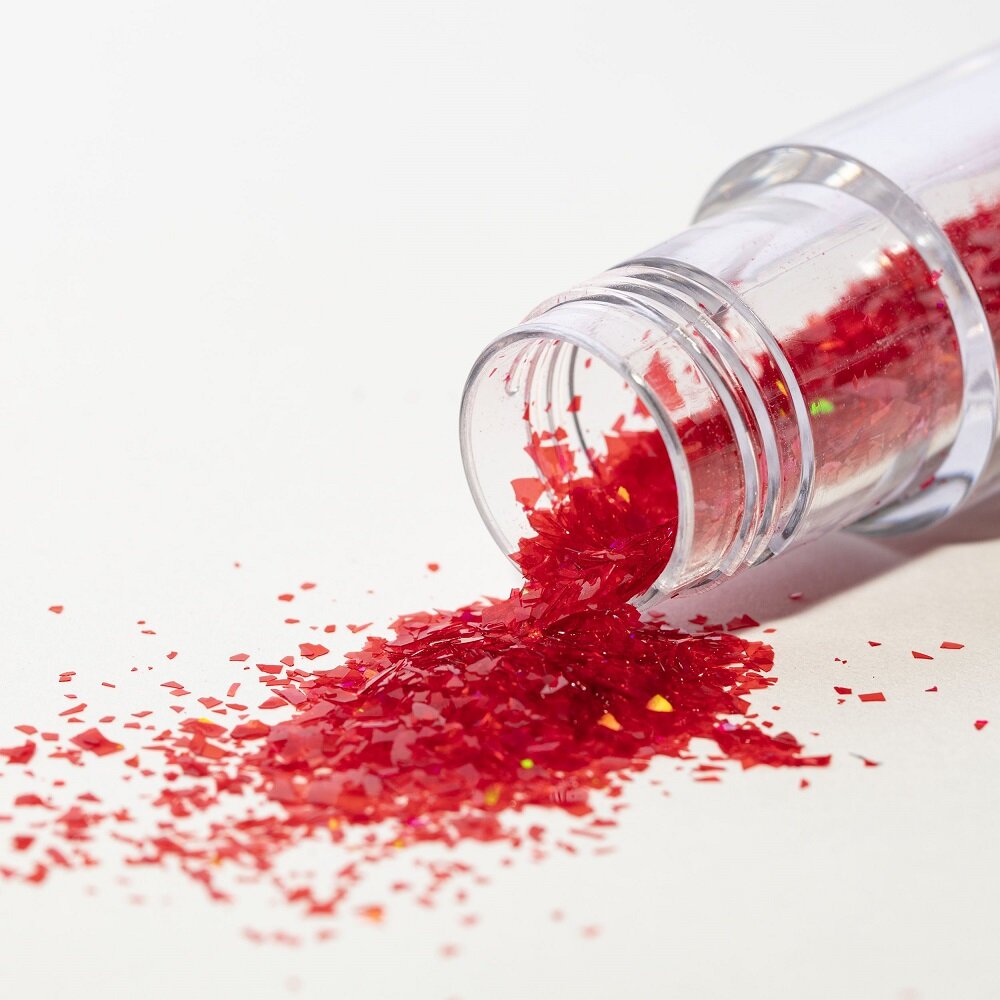 PME Essbare Glitzerflocken, rot