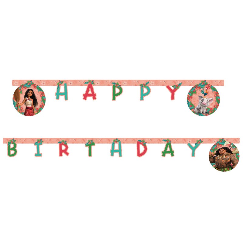 Vaiana 2 - Girlande Happy Birthday
