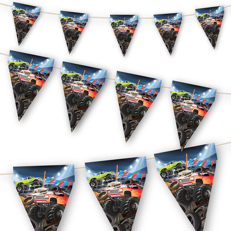 Monster Truck Wimpelkette 3 Meter